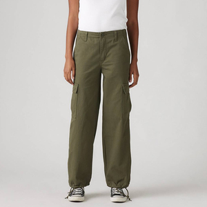 Pantalon en toile pleine longueur coupe régulière pour femmes pantalon poches latérales taille élastique Anti-rides Anti-boulochage tissu respirant pour - Product Image 2