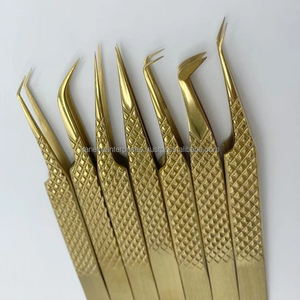 แหนบต่อขนตาแบบมืออาชีพ ยี่ห้อส่วนตัว ป้องกันไฟฟ้าสถิต ทนทาน สำหรับต่อขนตาแบบวอลุ่ม ปลายสแตนเลส อุปกรณ์เสริมความงาม - Product Image 5