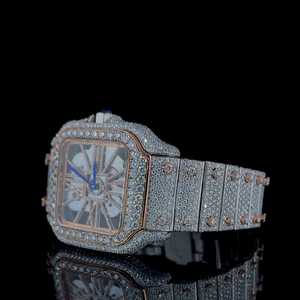 Montre Moissanite en or de qualité supérieure à l'exportation, entièrement glacée, style Hip Hop Bling et affichage analogique, à vendre - Product Image 2