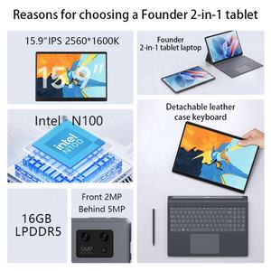Ordinateurs portables 15,9 pouces 1366X768 AMD Ryzen 9 DDR5 16 Go de RAM 512 Go de SSD 2 en 1 PC portable Tout neuf Maison Entreprise 144 Hz US - Product Image 5
