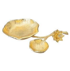 Petit bol de service de nourriture de fruits en aluminium pour la cuisine de la maison et la décoration de Restaurant utilisez un bol de service plaqué or - Product Image 6