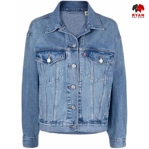Ryan Pro Gear แจ็กเก็ตยีนส์สำหรับผู้หญิงผ้าสวมใส่สบายระบายอากาศได้ดีออกแบบโลโก้ได้ตามต้องการ - Product Image 1