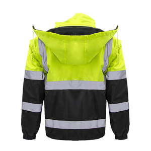 Vestes de travail d'hiver doublées pour une visibilité accrue, réfléchissantes, coupe-vent, imperméables, respirantes, légères et à séchage rapide - Product Image 3