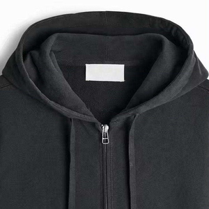 Lightweight 100% Cotton Breathable Men Zipper Hoodies Basics Cotton <b>Blended</b> Pocket Autumn Winter Customizable Color Size - Product Image 5
