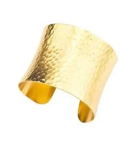 Brazalete Ancho de Diseño Floral, Hecho a Mano, 100% Latón Puro, Ajustable, Regalo para Mamá - Product Image 2