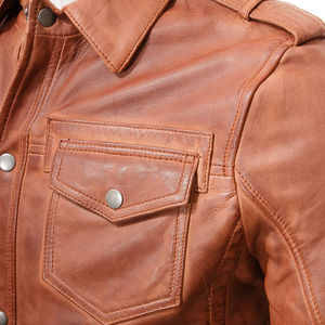 Veste en cuir pour homme - Vêtement d'extérieur décontracté au quotidien, design épuré, tendance, léger, moderne, veste d'hiver - Product Image 4