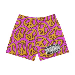 Pantalones cortos deportivos informales de alta calidad para hombre, gran oferta, pantalones cortos de malla con cintura elástica de secado rápido con patrón de estampado personalizado liso - Product Image 4