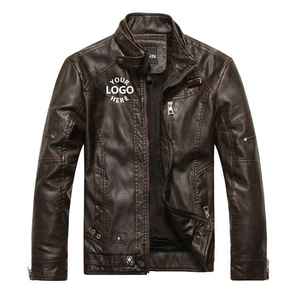 Ropa de abrigo de moto para hombre, chaqueta de cuero de motorista genuino con ajuste protector, proveedor OEM, marca personalizada - Product Image 1