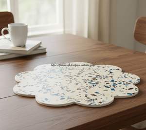 Planche à fromage et charcuterie en résine de coquille Saint-Jacques de qualité supérieure, 9 à 12 pouces, écologique, élégante et fonctionnelle pour couper la viande, le pain et le fromage - Product Image 3