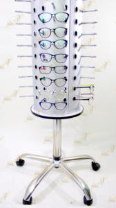 Présentoir optique de lunettes de soleil en gros haut de gamme support de magasin rotatif au sol en aluminium et en acier avec fonction rotative - Product Image 3