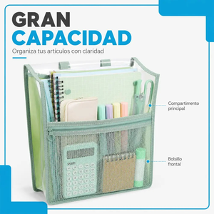 Busta Portadocumenti A4 Trasparente in PVC con Cerniera, Grande Capacità, Maniglia a Rete, Organizzatore Portatile per Esami - Product Image 3