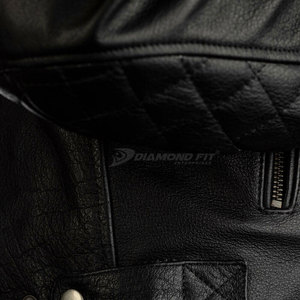 แจ็คเก็ตมอเตอร์ไซด์หนังแท้สำหรับผู้ชายเสื้อแจ็กเก็ตมอเตอร์ไซด์สำหรับแข่งจักรยานดีไซน์ตามสั่ง2025 - Product Image 3