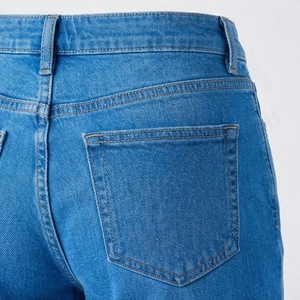 High Waist Tapered Straight Loose Simple Denim <b>Women's</b> <b>Jeans</b> Slim Fit Casual Tapered Pants Customized Color Breathable Cotton - Product Image 5