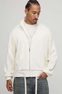 Cremallera sin capucha 50% Algodón 50% poliéster sudaderas con capucha Unisex Crop Bottom Heavyweight algodón sudaderas con capucha de alta calidad - Product Image 3