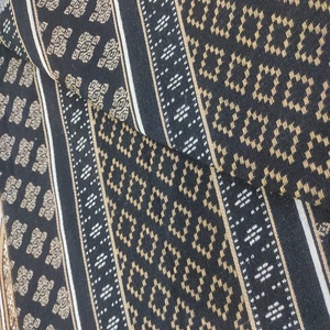 Sac fourre-tout Jacquard tendance décontracté pour étudiante Sac à provisions pliable réutilisable tissé en coton bleu beige Tissu teint en fil - Product Image 4