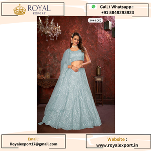 ใหม่ Exclusive Net พร้อมลําดับเธรดปาร์ตี้สวม Lehenga Choli - Product Image 6