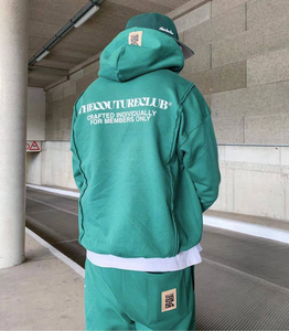 Chándal Personalizado para Hombre, Estilo Holgado, Sudadera con Media Cremallera, 100% Algodón, Bordado y Estampado - Product Image 2