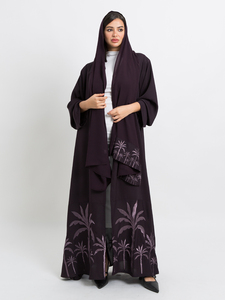 Dubai Girls Belle Abaya ouverte sur le devant avec broderie impressionnante pour un usage quotidien et au bureau Collections 2025 - Product Image 3
