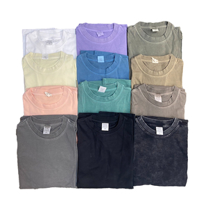 Mejor alta calidad al por mayor de venta personalizada ácido lavado gráfico en blanco camiseta 260g algodón oversize camiseta lavado camisetas - Product Image 5