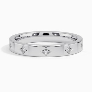 Bague pour femme Elara en platine avec diamant rond de 3 mm cultivé en laboratoire, certifié IGI à 10 facettes - Product Image 1