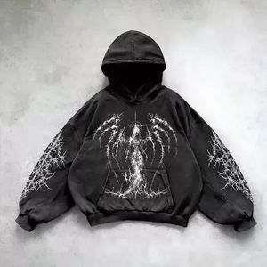 Conjunto Deportivo Personalizado para Hombre, 100% Algodón, Sudadera con Capucha y Cremallera, Estilo Holgado, Desgastado, Vintage, Lavado Ácido, Otoño - Product Image 4