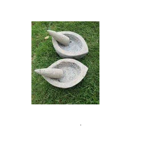 Juego de mortero y mortero de mármol blanco puro de diseño para utensilios de cocina y tamaño personalizado precio barato - Product Image 1