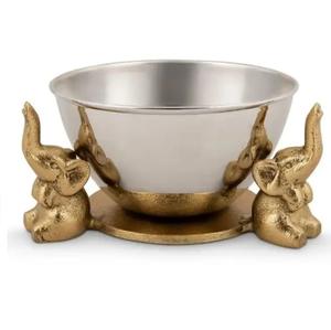 Vajilla de Calidad Estándar para Uso Diario en el Hogar, Precio al por Mayor, Tazón con Diseño de Elefante, Tazón de Metal Único para Servir Frutas - Product Image 1