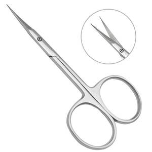 Ciseaux à ongles durables avec manches dorés plissés, outil de beauté personnel, lame incurvée tranchante en acier inoxydable pour manucure - Product Image 3