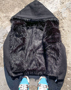 Sportish Impex Custom Heavyweight Double Layer Zip-Up Fur Hoodie <b>Men</b> | Reversible Thick <b>Fleece</b> Winter <b>Jacket</b> - Product Image 6