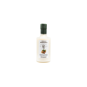 Liquore Artigianale Italiano Cremoso Paesano 250ml, Gusto Mandorla Siciliana, a Base di Uva, Infuso al Caffè e Limone, 17% Alcol, Bianco - Product Image 1
