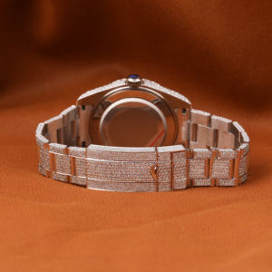 Luxury Iced out Green <b>Arabic</b> Numerals <b>Watch</b> full Diamond Hip Hop <b>Watch</b> For Men Stainless Steel Rapper Style Wrist <b>Watch</b> - Product Image 3