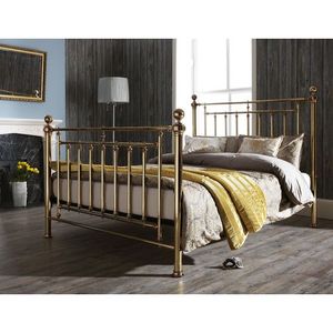 Cadre de lit en laiton massif de style antique avec finition de qualité supérieure pour la configuration de meubles de chambre à coucher royale - Product Image 3