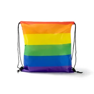 Sac à dos sportif personnalisé Motta avec cordon de serrage pour gadgets, article promotionnel personnalisable - Product Image 2