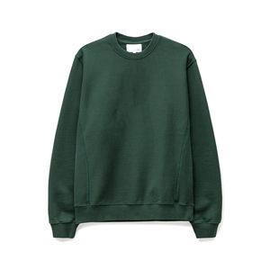 Haute qualité couleur verte 240gsm coton polaire hiver brodé grande taille col rond blanc hommes sweats à capuche sweat fait - Product Image 6