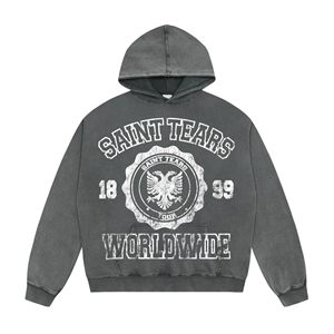 Haute qualité 500gsm poids lourd surdimensionné polaire sweats à capuche hommes personnalisé imprimé broderie vierge grande taille Streetwear hommes sweats à capuche - Product Image 1