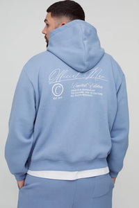 Sudadera con Capucha de Forro Polar para Hombre, Talla Grande, Invierno 2025, con Bordado 3D y Estampado, Bolsillos, Algodón Grueso de Alta Calidad, Personalizable - Product Image 3
