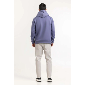 Sudadera con Capucha Morada Unisex, Corte Regular, Felpa de Algodón, Informal, con Bolsillo Tipo Canguro, para Otoño - Product Image 4