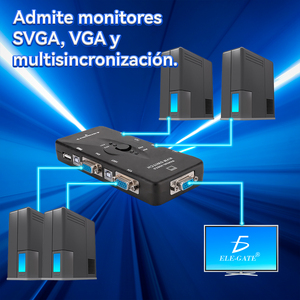 Switch KVM USB a 4 Porte con Interfaccia VGA e DVI, Controlla 4 PC con Singolo Monitor, Tastiera e Mouse, Risoluzione 4K 1920x1440, Disponibile! - Product Image 5