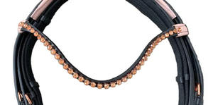 Bride de cheval de couleur bleue réglable en cuir équestre extérieur professionnel de haute qualité avec personnalisation des rênes acceptée - Product Image 4