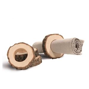 Porte-rond de serviette en bois carré brun foncé naturel pour salle à manger cuisine fête mariages chambre salle de bain table extérieure zone de conception - Product Image 6