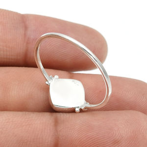 Anillo de Plata de Ley 925 más vendido con piedra preciosa de lapislázuli azul en forma de cojín, bonito anillo bohemio para joyería de uso diario - Product Image 5