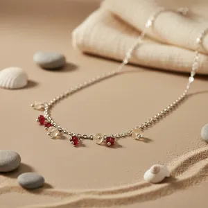 Pendientes Colgantes de Plata 925 con Circonita, Estilo Bohemia, Forma de Corazón, Cadena de Eslabones, Regalo, Uso Diario, Accesorio de Moda para Mujer - Product Image 2