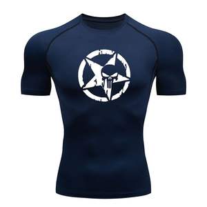 <b>Men's</b> Superhero Quick Dry <b>Compression</b> Shirt Loose Fit Casual Solid Pattern Gym Fitness Sport Running <b>Top</b> New Rashgard <b>Tops</b> Tee - Product Image 2