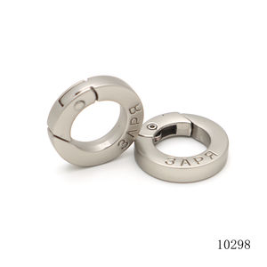 广州工厂锌合金定制刻字小扁圆环钥匙扣扣环 - Product Image 4