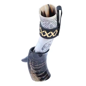 Corne de boisson viking en véritable corne de bœuf, grande taille, forme naturelle simple et personnalisée par Decor World Expo - Product Image 3