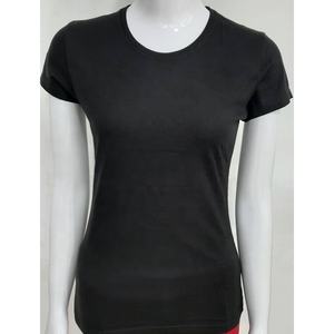 100% coton femmes T-Shirt à manches courtes t-shirt 100% jersey de coton 30/1 t-shirt court femmes T-Shirts femme vêtements - Product Image 4