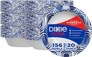 Bols en papier jetables Dixie Ultra, 20oz, taille dîner ou déjeuner, bols jetables imprimés 156 pièces - Product Image 5