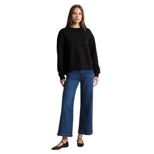 Women's Oversized Crewneck Polyester <b>Fleece</b> <b>Hoodie</b> Sweatshirt Breathable Knitted Casual Print Autumn Winter Plus Size Customized - Product Image 3