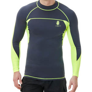Chemises de compression pour hommes en spandex/coton, logo personnalisé imprimé, séchage rapide, respirant, écologique - Product Image 1