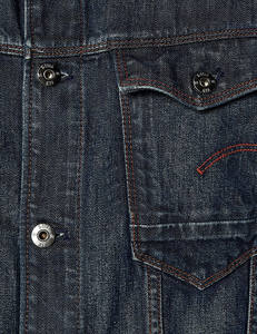 แจ็กเก็ตผ้ายีนส์แบบซิปรูดซิปสำหรับผู้ชายผ้าคอตตอนซักแนววินเทจสำหรับ100% งานปักฉลาก - Product Image 6